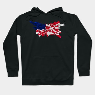 Abstract US Flag made of triangles Hoodie